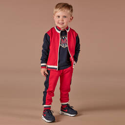 Mitch & Son-Boys Red & Blue Tracksuit | Childrensalon Outlet