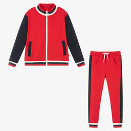 Mitch & Son-Boys Red & Blue Tracksuit | Childrensalon Outlet