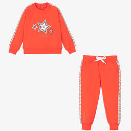 Mitch & Son-Boys Red Graphic Logo Tracksuit | Childrensalon Outlet