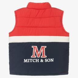 Mitch & Son-Красный пуховый жилет для мальчиков | Childrensalon Outlet
