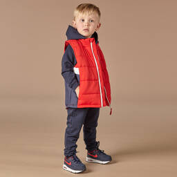 Mitch & Son-Красный пуховый жилет для мальчиков | Childrensalon Outlet