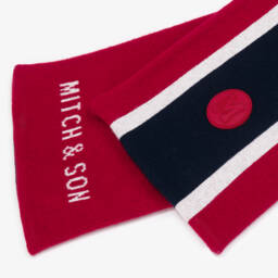 Mitch & Son-Boys Reversible Red Stripe Scarf | Childrensalon Outlet