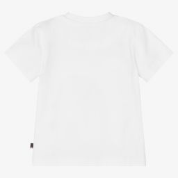 ميتش آند سون-تيشيرت قطن جيرسي لون أبيض للأولاد | Childrensalon Outlet