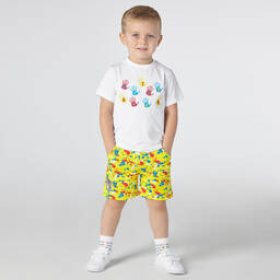 Mitch & Son-Белая хлопковая футболка для мальчиков | Childrensalon Outlet