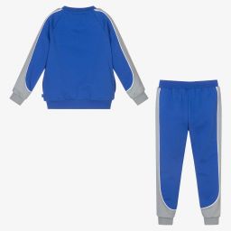 ميتش آند سون-Bright Blue Cotton Tracksuit | Childrensalon Outlet