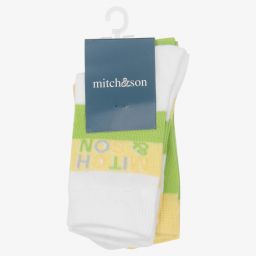 Mitch & Son-Green & Yellow Socks (2 Pack) | Childrensalon Outlet