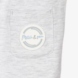 Mitch & Son-طقم شورت قطن لون رمادي وأزرق باهت للأولاد | Childrensalon Outlet