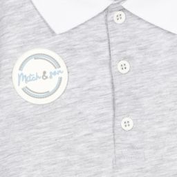 Mitch & Son-طقم شورت قطن لون رمادي وأزرق باهت للأولاد | Childrensalon Outlet