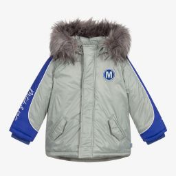 Mitch & Son-Серая утепленная куртка с капюшоном | Childrensalon Outlet