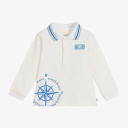 Mitch & Son-Ivory Cotton Polo Shirt | Childrensalon Outlet