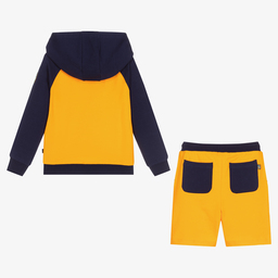 Mitch & Son-Orange & Blue Shorts Tracksuit | Childrensalon Outlet