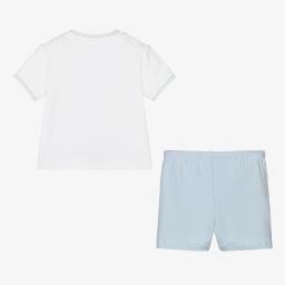 Mitch & Son-Белая футболка и голубые шорты для малышей | Childrensalon Outlet