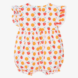 Mitty James-Белый хлопковый песочник с фруктами для малышек | Childrensalon Outlet