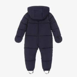 Mitty James-Boys Blue Quilted Winter Jumpsuit | Childrensalon Outlet