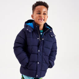 Mitty James-Boys Navy Weatherproof Puffer Jacket | Childrensalon Outlet