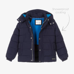 Mitty James-Boys Navy Weatherproof Puffer Jacket | Childrensalon Outlet