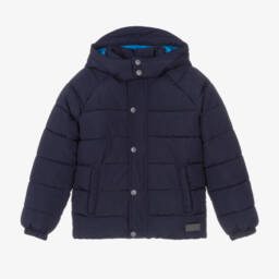 Mitty James-Boys Navy Weatherproof Puffer Jacket | Childrensalon Outlet