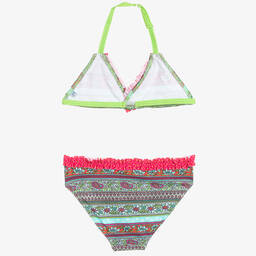 Mitty James-Girls Blue Floral & Paisley Bikini (UPF 50+) | Childrensalon Outlet