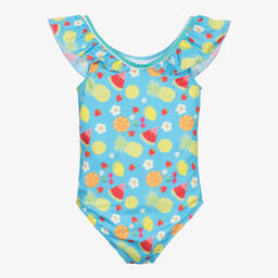 Mitty James-Голубой купальник с фруктами и цветами для девочек | Childrensalon Outlet
