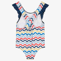 Mitty James-Купальник в сине-красную волнистую полоску для девочек | Childrensalon Outlet