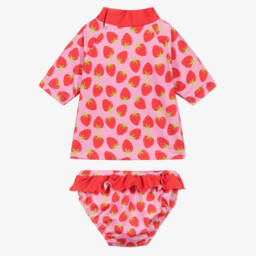 Mitty James-طقم سباحة بناتي بطبعة توت وردي | Childrensalon Outlet