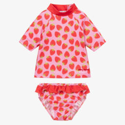 Mitty James-طقم سباحة بناتي بطبعة توت وردي | Childrensalon Outlet
