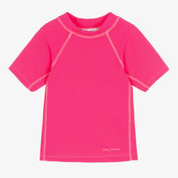 ميتي جيمس-تيشيرت سباحة لون زهري للبنات (+UPF 50) | Childrensalon Outlet