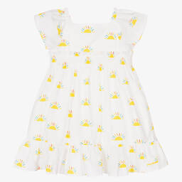 Mitty James-فستان قطن لون أبيض | Childrensalon Outlet