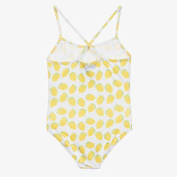 Mitty James-Бело-желтый купальник в лимончики для девочек | Childrensalon Outlet