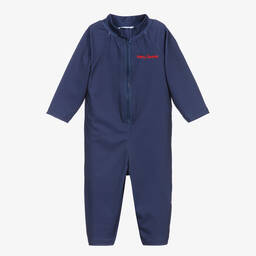 Mitty James-Navy Blue Sun Protective Sun Suit (UPF 50+) | Childrensalon Outlet