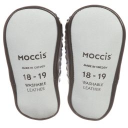 موكيس-سليبرز مزيج قطن صديق للبيئة لون أبيض وأزرق | Childrensalon Outlet