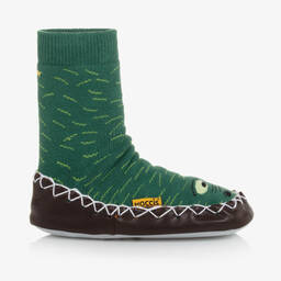 موكيس-سليبرز للبيت مزيج قطن صديق للبيئة لون أخضر | Childrensalon Outlet