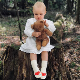 موكيس-جوارب سليبرز لون عاجي بنعل واقي | Childrensalon Outlet