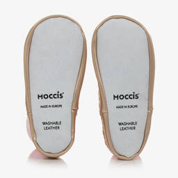 Moccis-Pink & Gold Slipper Socks | Childrensalon Outlet