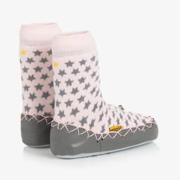 Moccis-Розово-серые тапочки-носки | Childrensalon Outlet