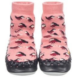Moccis-Pink Slipper Socks | Childrensalon Outlet
