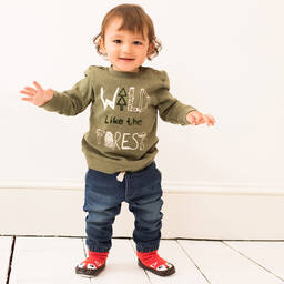 Moccis-Red & Brown Slipper Socks | Childrensalon Outlet