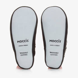 Moccis-Red & Brown Slipper Socks | Childrensalon Outlet