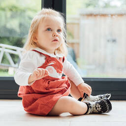 Moccis-Черно-белые шерстяные тапочки-носки | Childrensalon Outlet