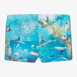 Molo-Голубые плавки-шорты с океаническим принтом (UPF50+) | Childrensalon Outlet