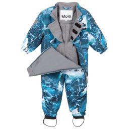 Molo-Baby Boys Blue Snowsuit | Childrensalon Outlet