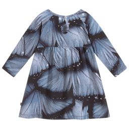 Molo-Baby Girls Blue Cotton Dress | Childrensalon Outlet