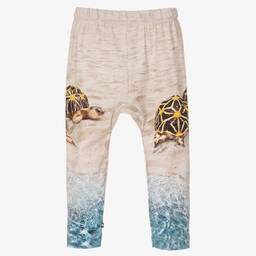 Molo-Бежевые хлопковые легинсы с черепахами | Childrensalon Outlet