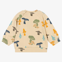 Molo-Beige Organic Cotton Mushroom Sweatshirt | Childrensalon Outlet