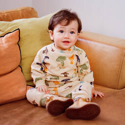 Molo-Beige Organic Cotton Mushroom Sweatshirt | Childrensalon Outlet