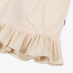 Molo-Beige Twill Ruffle Girl Shorts | Childrensalon Outlet