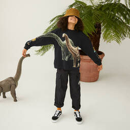 مولو-توب قطن عضوي لون أسود | Childrensalon Outlet