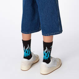 Molo-Black Flame Cotton Socks (2 Pack) | Childrensalon Outlet
