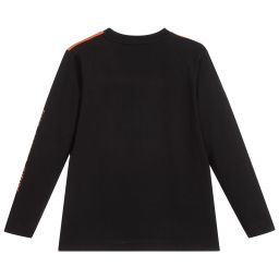 Molo-Black & Orange Cotton Top | Childrensalon Outlet
