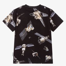 مولو-تيشيرت قطن عضوي لون أسود للأولاد | Childrensalon Outlet